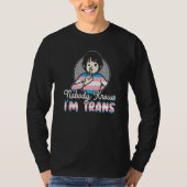 Nobody Knows I'm Trans Rainbow Pride LGBTQ Transge T-shirt (Voorkant)