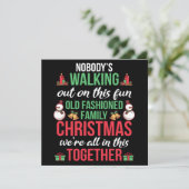 Nobodys lopen uit het oude gevierde kerstfeest van kaart (Staand voorkant)