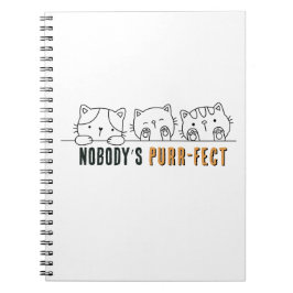 Nobody's Purr-fect Notebook (6.5" x 8.75") Notitieboek