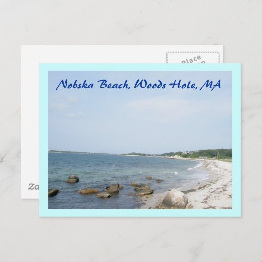 Nobska Beach Bossen Hole MA Briefkaart (Voorkant / Achterkant)