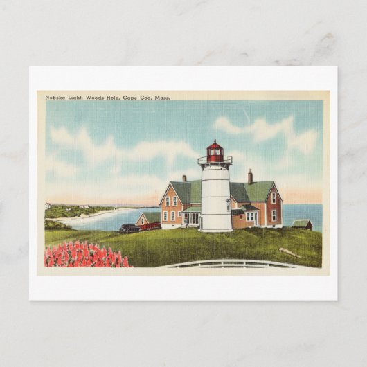 Nobska Light, Bossen Hole, Cape Cod, Massachusetts Briefkaart (Voorkant)