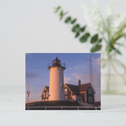 Nobska Lighthouse Bossen Hole Cape Cod Briefkaart (Staand voorkant)