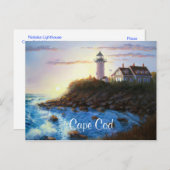 Nobska Lighthouse Cape Cod MA Painting Briefkaart (Voorkant / Achterkant)