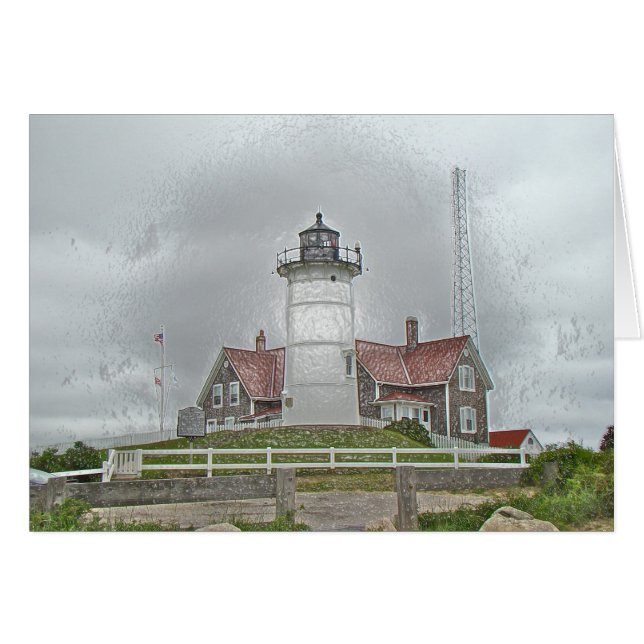 Nobska Point Lighthouse Digital Art (Voorkant Horizontaal)