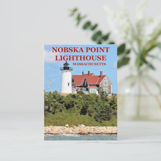 Nobska Point Lighthouse, Massachusetts Carte Posta (Debout devant)