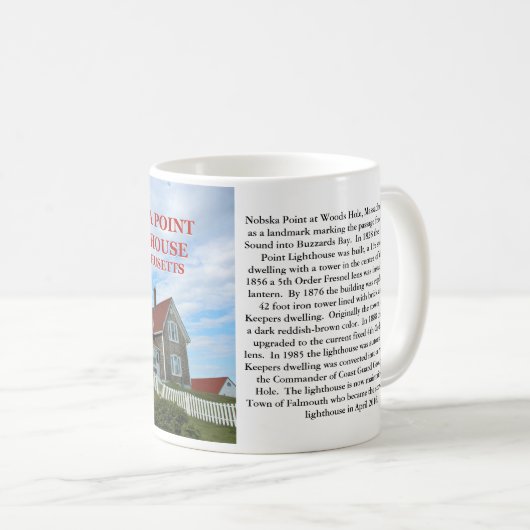 Nobska Point Lighthouse, Massachusetts Mok (Voorkant rechts)