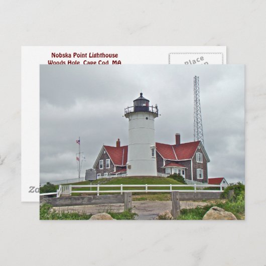 Nobska Point Lighthouse-reeks Briefkaart (Voorkant / Achterkant)