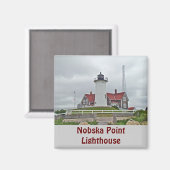 Nobska Point Lighthouse-reeks Magneet (Voorkant / Achterkant)