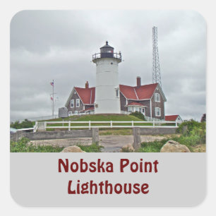 Nobska Point Lighthouse-reeks Vierkante Sticker