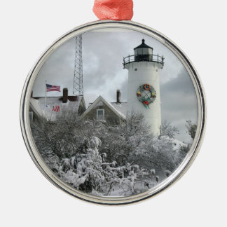 Nobska snow wreath ornament