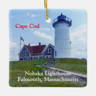 Nobska Vuurtoren Cape Cod MA Keramisch Ornament