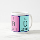 Nobu tasse de nom de table périodique (Devant droit)