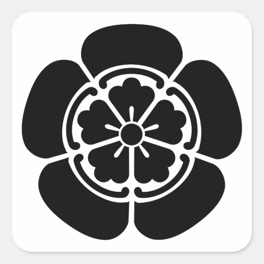 Nobunaga Oda Vierkante Sticker (Voorkant)