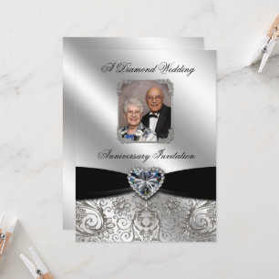 Noces de Diamant 5.5x7.5 Invitation Photo