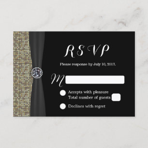 Noces de diamant élégantes RSVP de paillettes