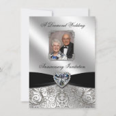 Noces de Diamant Invitation Photo 11x15 cm (Devant)