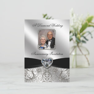 Noces de Diamant Invitation Photo 4.5x6.25