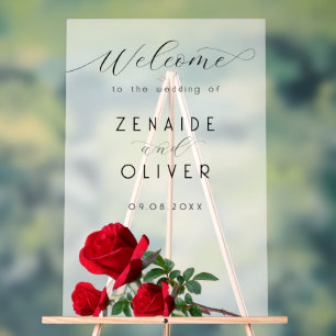 Noces de roses rouges Bienvenue opaque