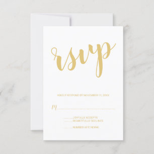 Noces d'or de script moderne RSVP