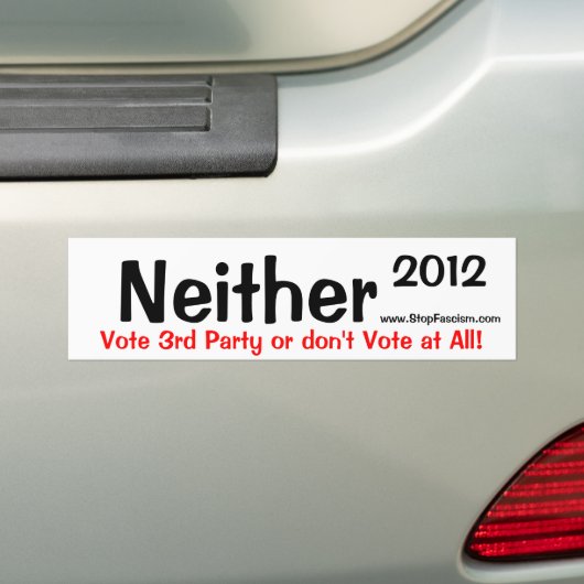 Noch de Bumpersticker van 2012 (Op auto)