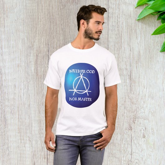 Noch God, noch Meester Anarchie Symbool T-shirt