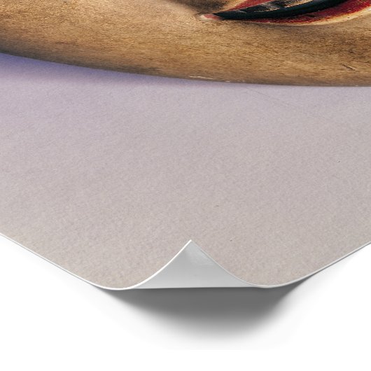 Noch theatermasker van een jongen genaamd poster (Hoek)