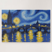 Noche estrellada sobre el rio legpuzzel (Horizontaal)