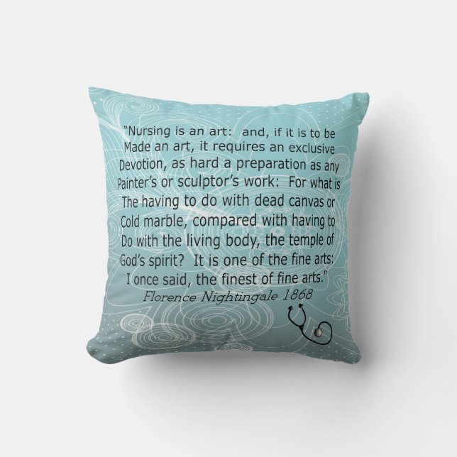 Nochtans Pillow Florence Nightingale Quote Kussen (Voorkant)