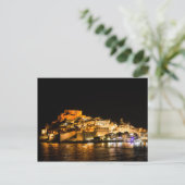 Nocturale verlichting van het kasteel van Peniscol Briefkaart (Staand voorkant)