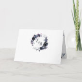 Nocturnal Floral Navy Blue Couple's Wedding Shower (Achterkant)