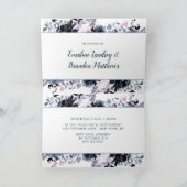 Nocturnal Floral Navy Blue Couple's Wedding Shower (Binnen)