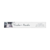 Nocturnal Floral Navy Waterverf Monogram Bruiloft (Individueel)