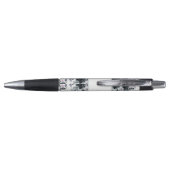 Nocturnal Floral Waterverf Navy Custom Logo Pen (Achterkant)