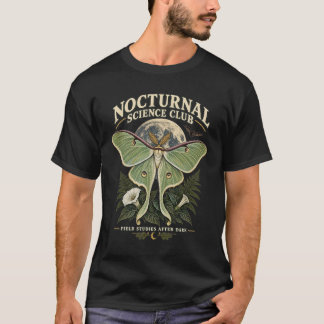 Nocturnal Science Club Luna Moth Entomologie T-shirt
