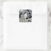 Nocturnal Vierkante Sticker (Tas)