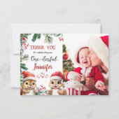 Nocturne de Noël 1° Carte de remerciements d'anniv (Devant)