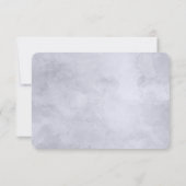 Nocturne Floral Dusty Blue Wedding Réponse RSVP (Dos)