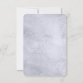 Nocturne Floral Dusty Blue Wedding RSVP Réponse (Dos)