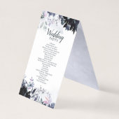 Nocturne Floral Élégant programme de cérémonie de  (Back)