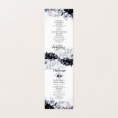 Nocturne Floral Élégant programme de cérémonie de  (Outside Unfolded)