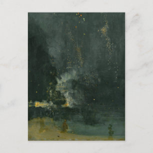 Nocturne in Black en Gold, de Falling Rocket Briefkaart