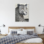 nocturne in Ivory Pulse Canvas Afdruk (Insitu (Slaapkamer))