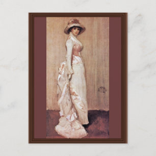 Nocturne in roze en grijs portret van Lady Meux do Briefkaart