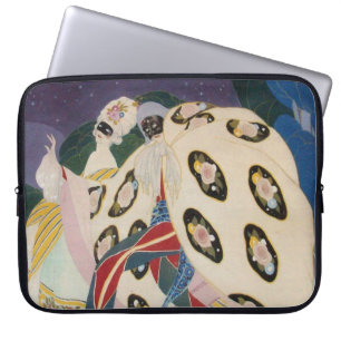 NOCTURNE MET MASKS/Art Deco Venetian Masquerade Laptop Sleeve