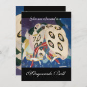 NOCTURNE MET MASKS, MARDI GRAS MASQUERADE BALL KAART (Voorkant / Achterkant)