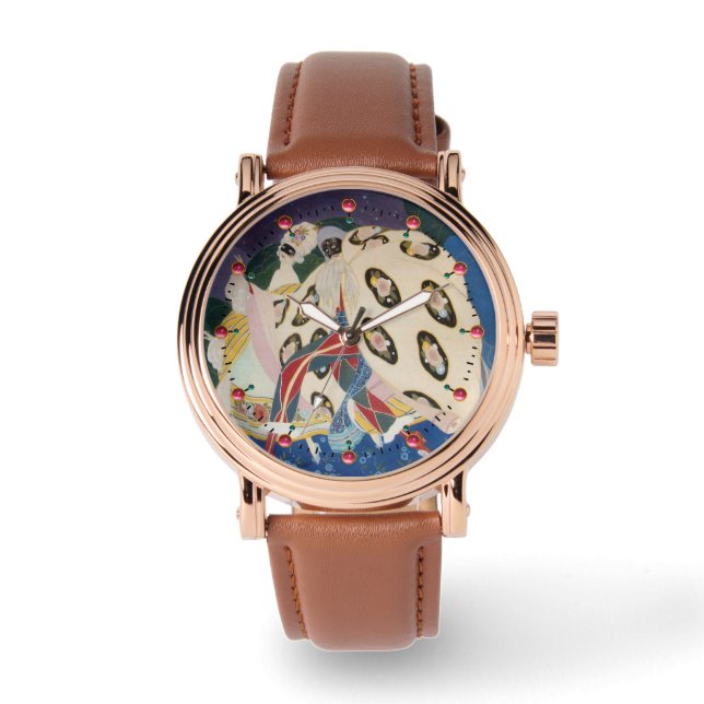 NOCTURNE MET MASKS/Venetiaanse Masquerade Horloge (Voorkant)