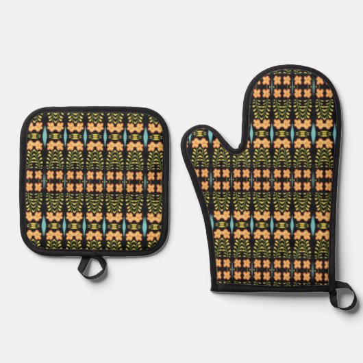 NOCTURNE Oven Mitt & Pothouder Set (Voorkant)
