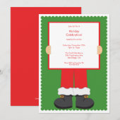Nocturne Santa Clause Invitation Fête des Fêtes (Devant / Derrière)
