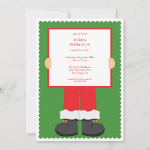 Nocturne Santa Clause Invitation Fête des Fêtes