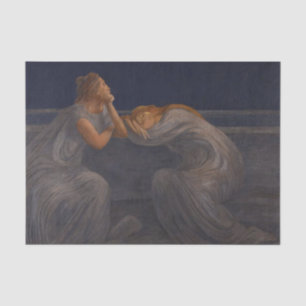Nocturne (Stilte) van Gaetano Previati Tissuepapier